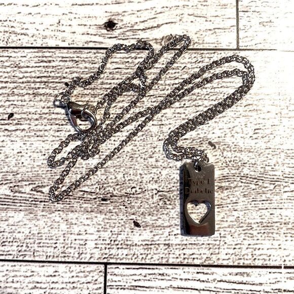 Dainty T1D, Medical Alert Necklace & Charm - Picture 3 of 12